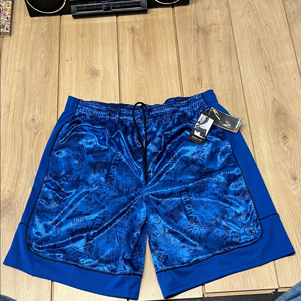 AND1 Vibrant Blue Sports Shorts